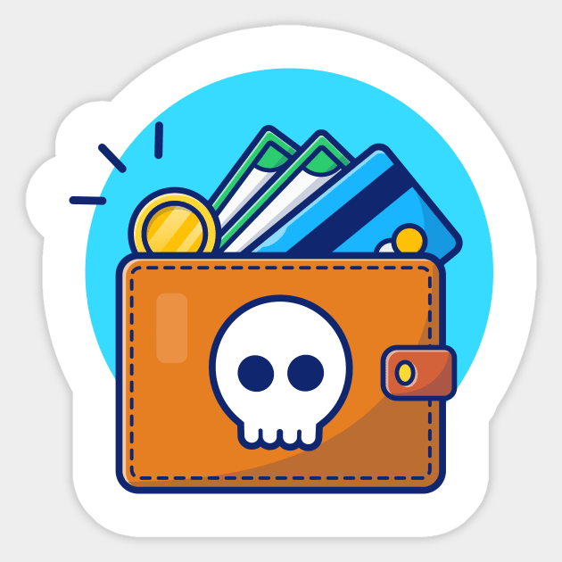 Wallet with coin and card hacked cartoon Sticker by Catalyst Labs